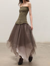 Marc Le Bihan Silk Tulle Skirt 2591 Series Six-layer Tulle French Handmade MLB-2591-BRONZE TAUPE